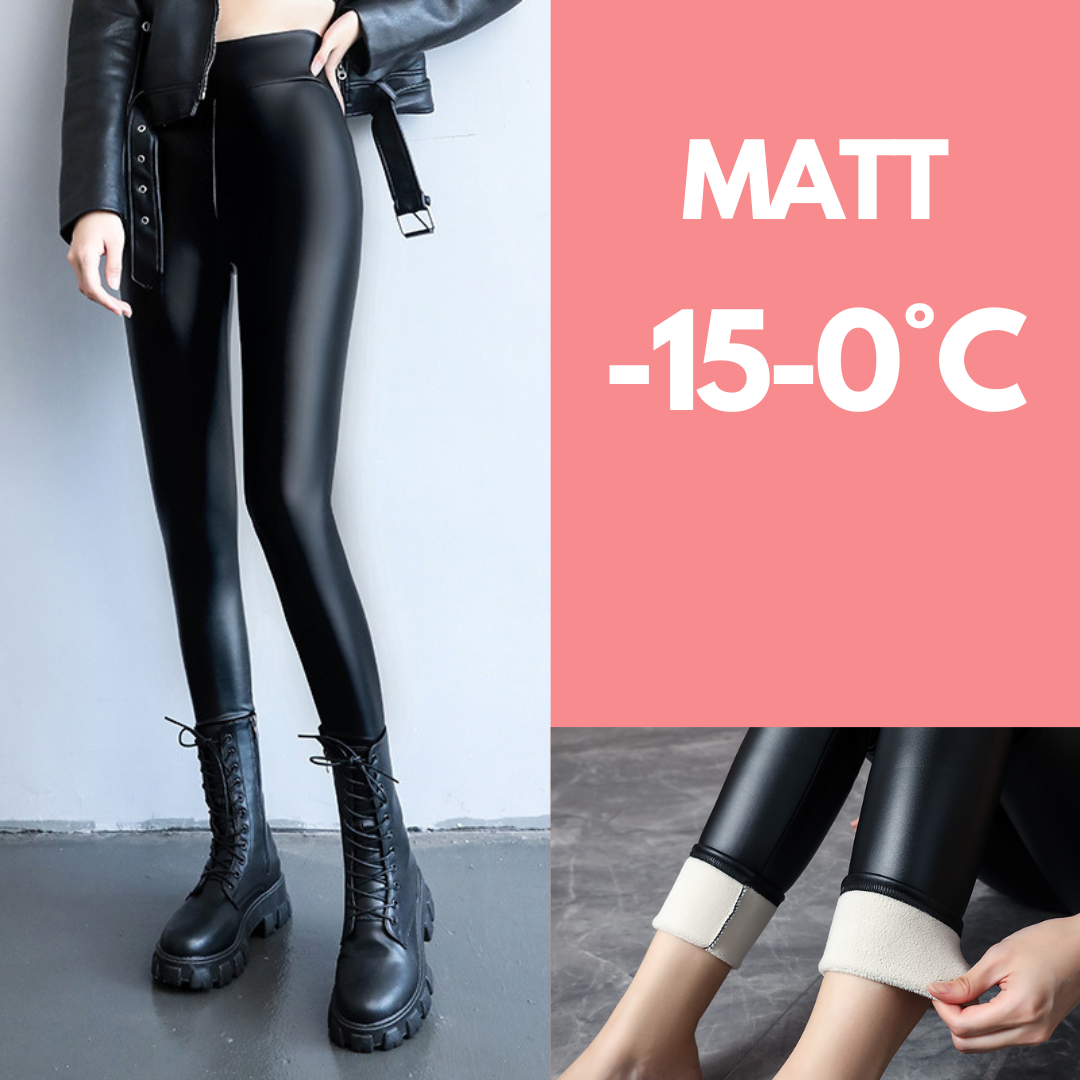 Warme Leder Winter Leggings | Shine