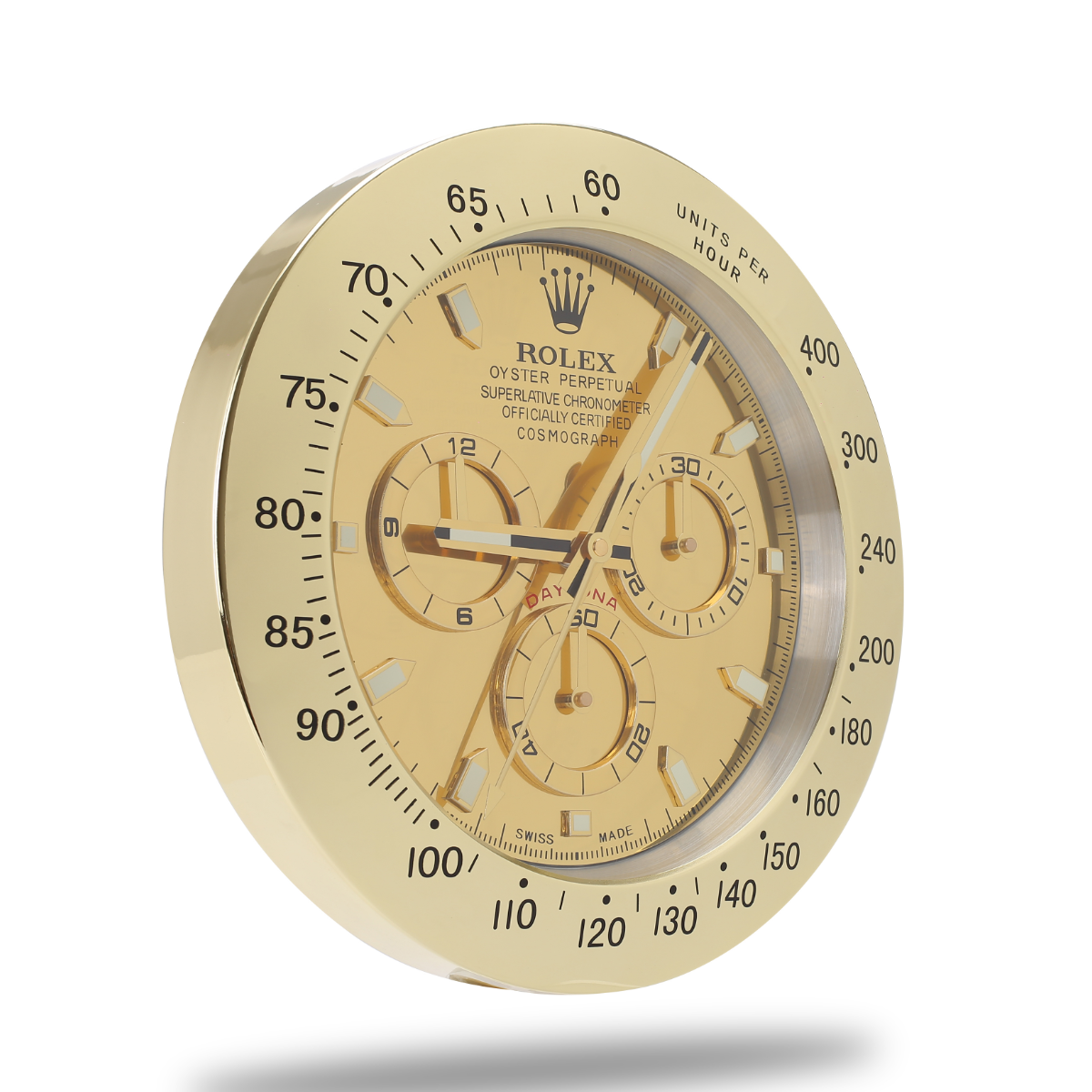 Daytona Wall Clock - All Gold