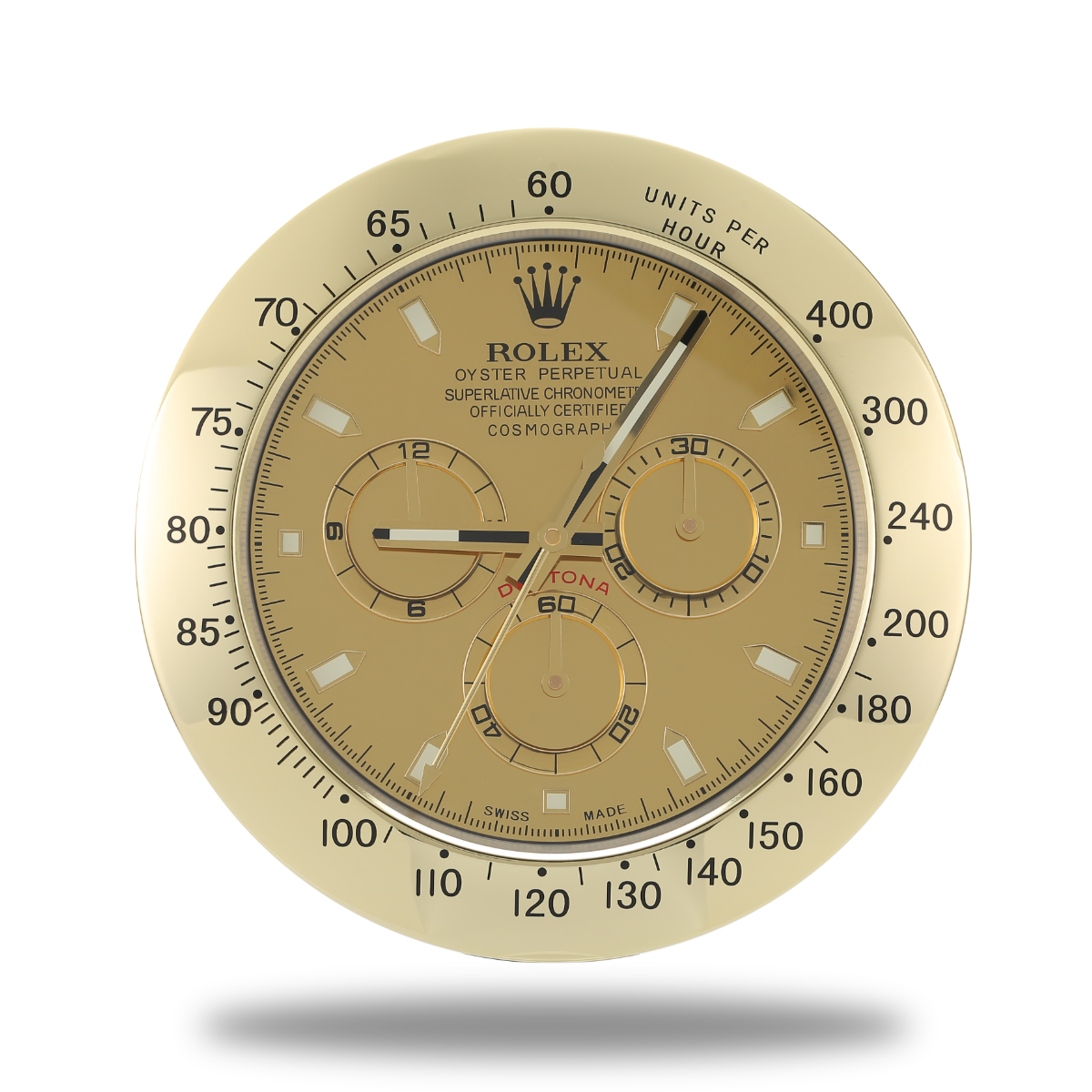 Daytona Wall Clock - All Gold