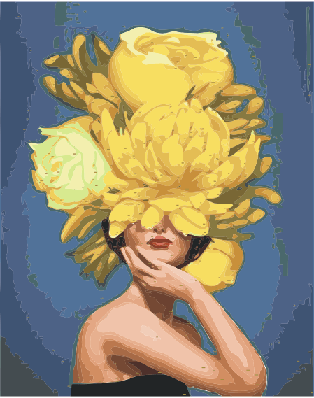 Forest Girls Flowers Canvas