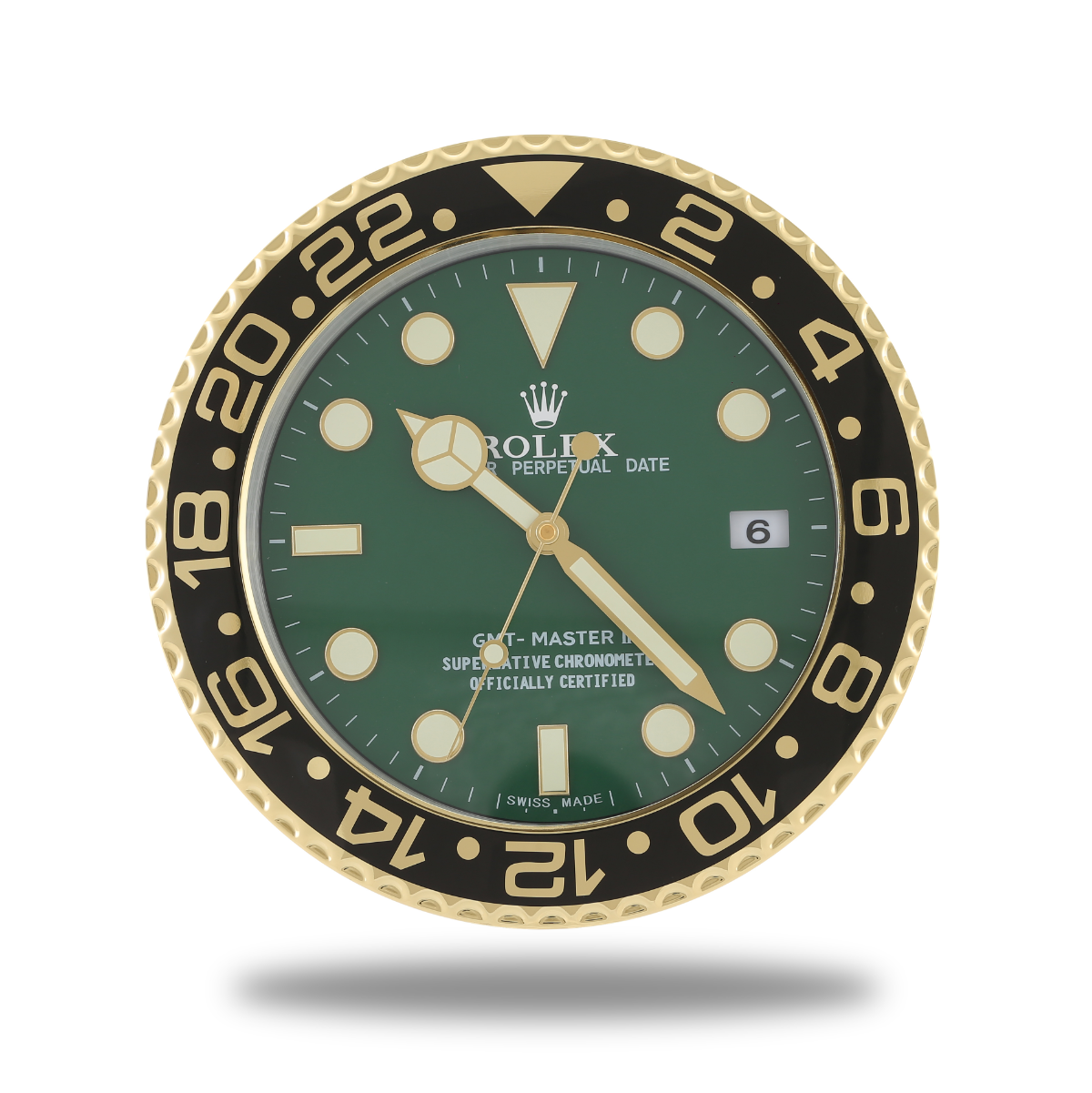 GMT-Master II Wall Clock - Gold and Green