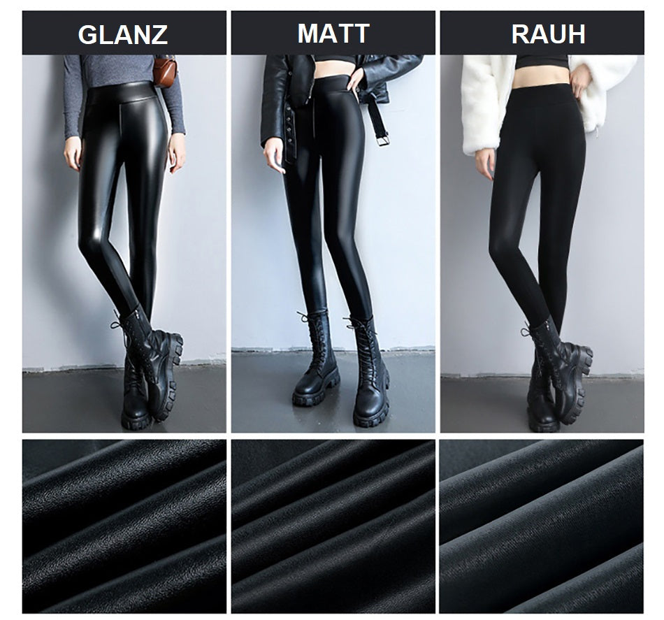 Warme Leder Winter Leggings | Shine