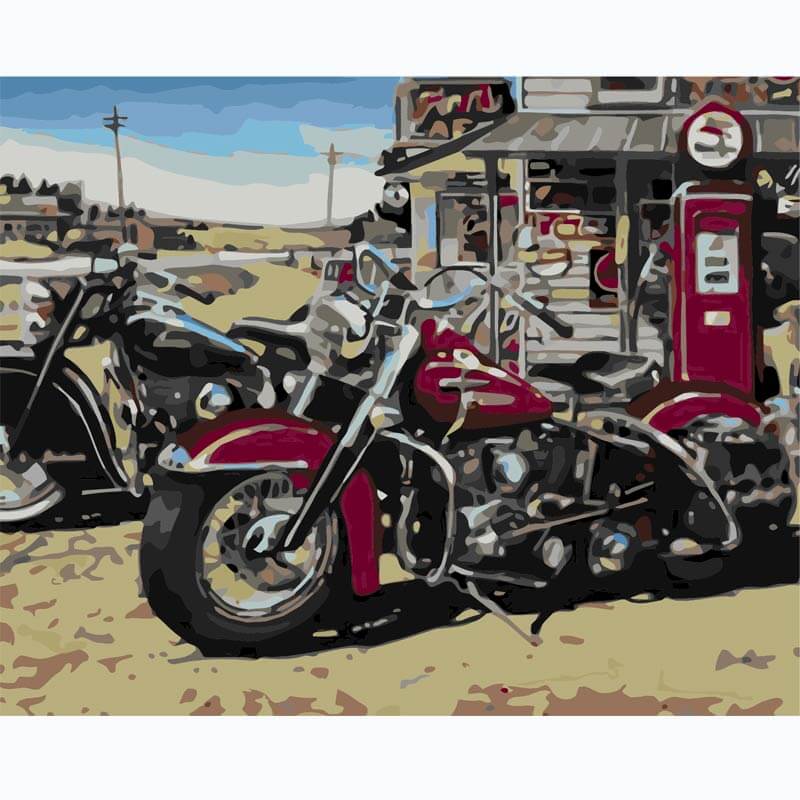 Tractor Car Drawing On Canvas
