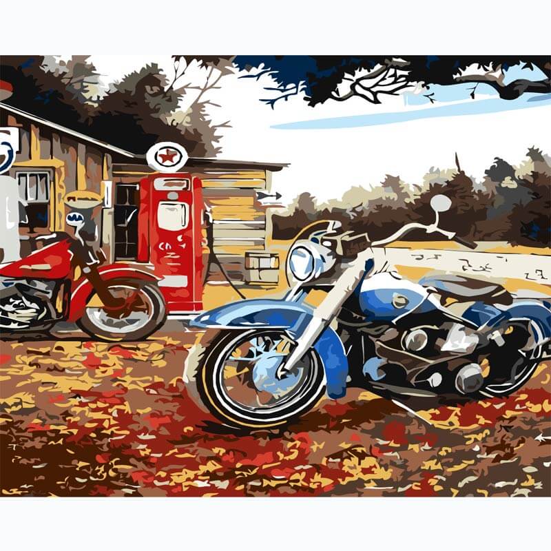 Tractor Car Drawing On Canvas