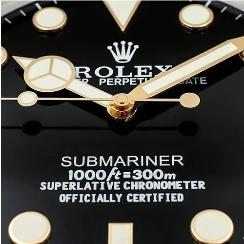 Submariner Gold & Black Style | Wall Clock