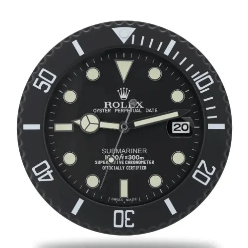 Submariner All Black Style | Wall Clock