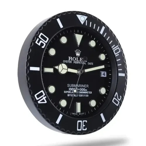 Submariner All Black Style | Wall Clock