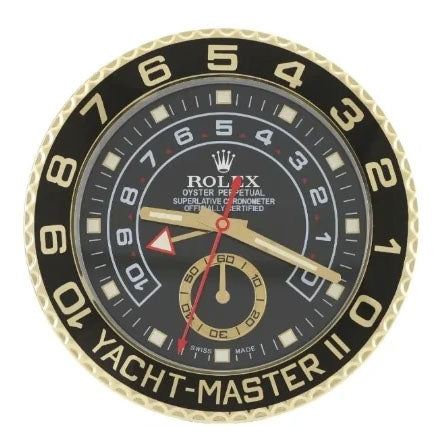 Yacht Master ll Gold & Black | Wall Clock