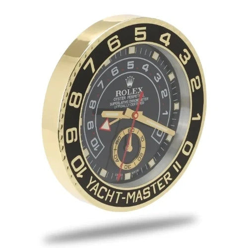 Yacht Master ll Gold & Black | Wall Clock