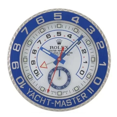 Yacht Master ll Blue & Sliver | Wall Clock