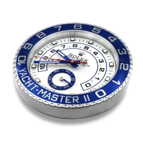 Yacht Master ll Blue & Sliver | Wall Clock
