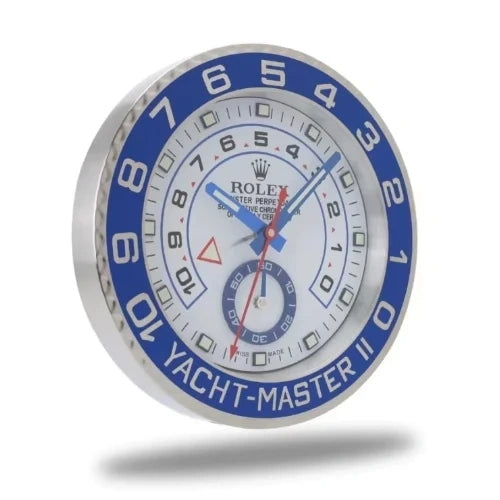 Yacht Master ll Blue & Sliver | Wall Clock