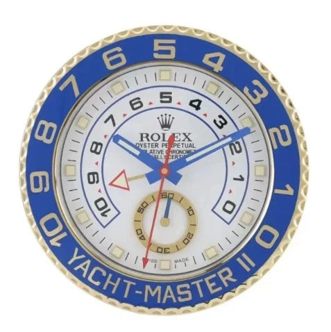 Yacht Master ll Blue & Gold | Wall Clock