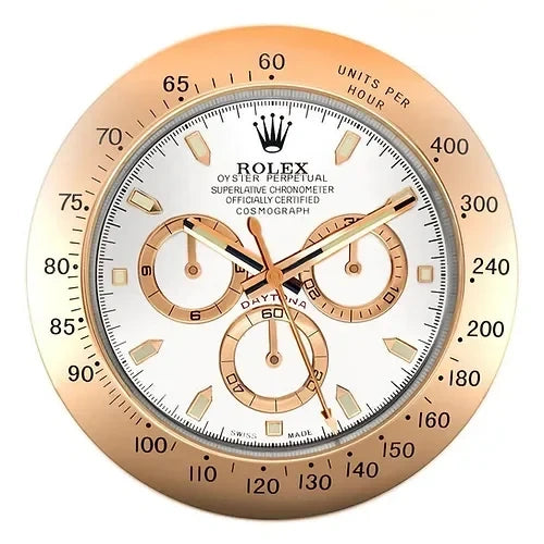 Daytona Rose Gold & White Color | Wall Clock