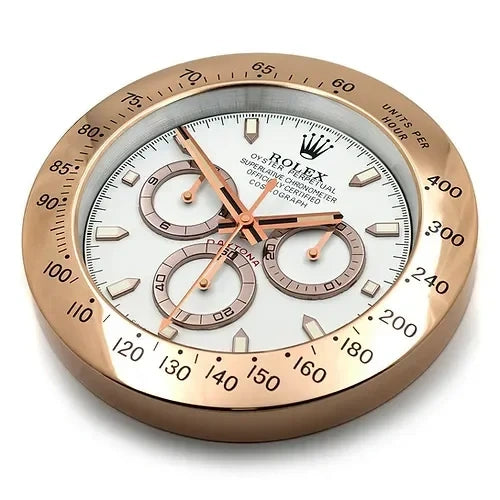 Daytona Rose Gold & White Color | Wall Clock