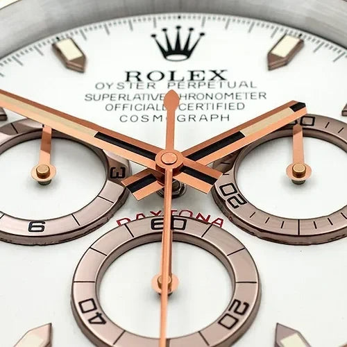 Daytona Rose Gold & White Color | Wall Clock