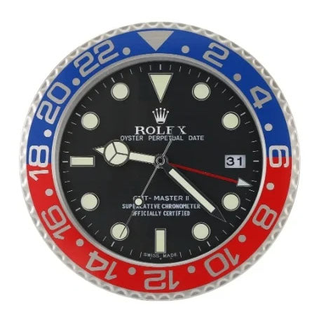 GMT Master ll Black & Blue | Wall Clock