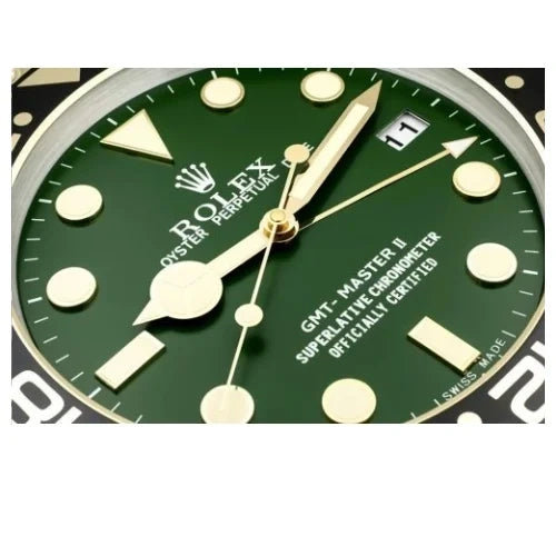 GMT Master ll Gold & Green Style | Wall Clock