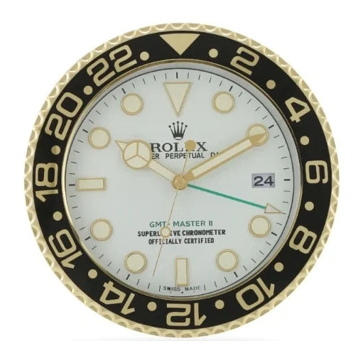 GMT Master ll Gold & White Style | Wall Clock