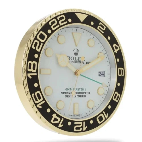 GMT Master ll Gold & White Style | Wall Clock