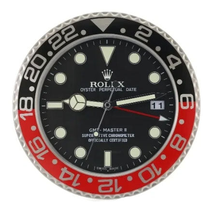 GMT Master ll Black & Red | Wall Clock