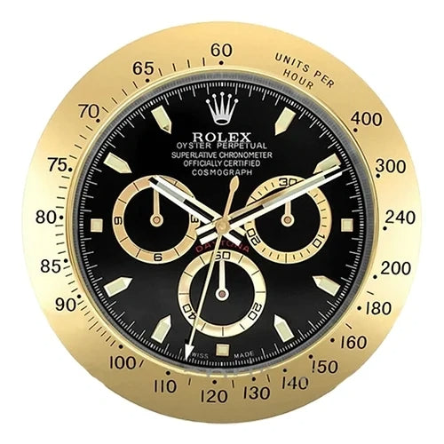 Daytona Gold & Black | Wall Clock