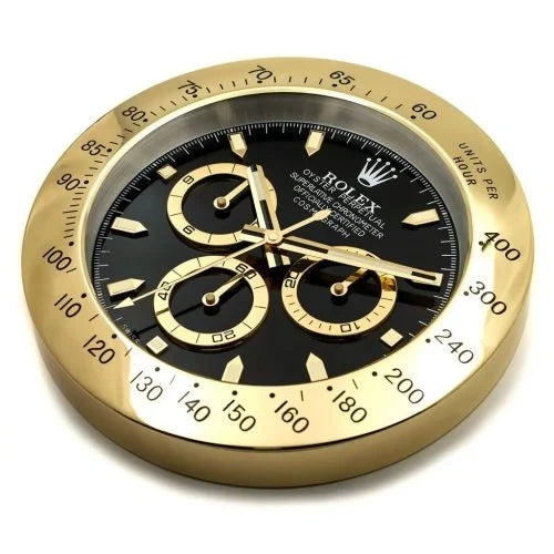 Daytona Gold & Black | Wall Clock