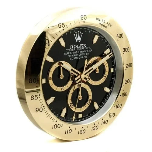 Daytona Gold & Black | Wall Clock