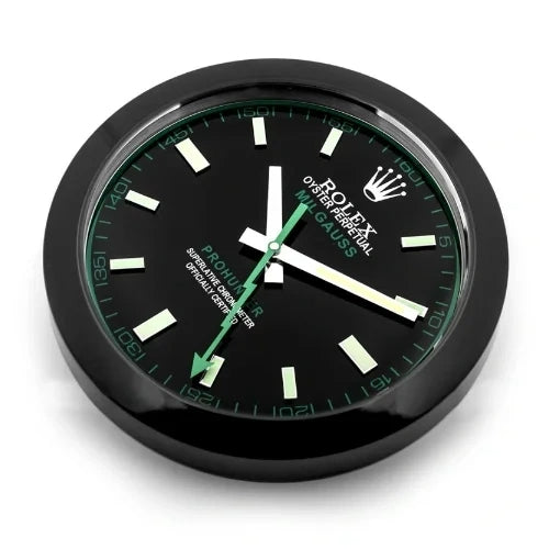 Milgauss Style All Black & Green Color | Wall Clock