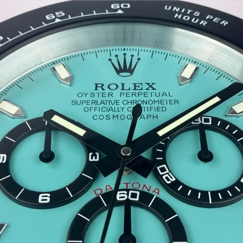 Daytona Black & Tiffany Blue | Wall Clock