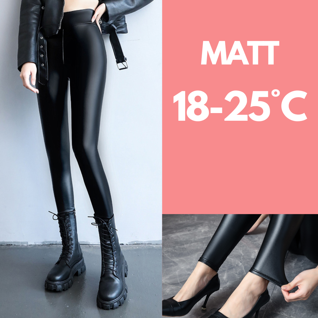 Warme Leder Winter Leggings | Shine