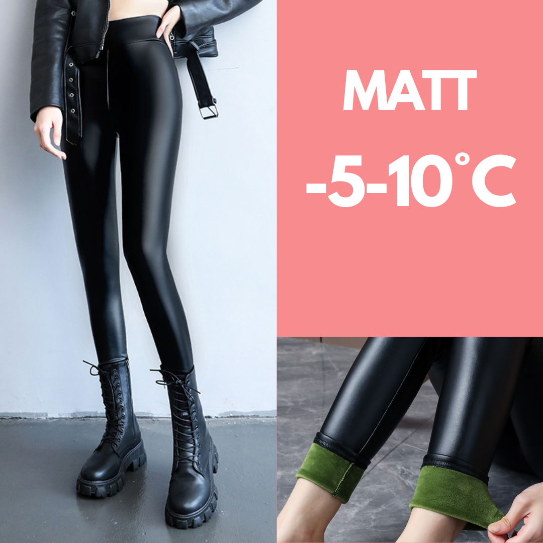 Warme Leder Winter Leggings | Shine