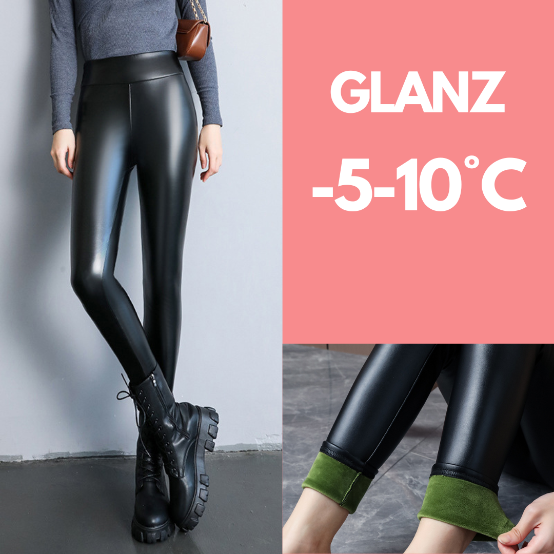 Warme Leder Winter Leggings | Shine
