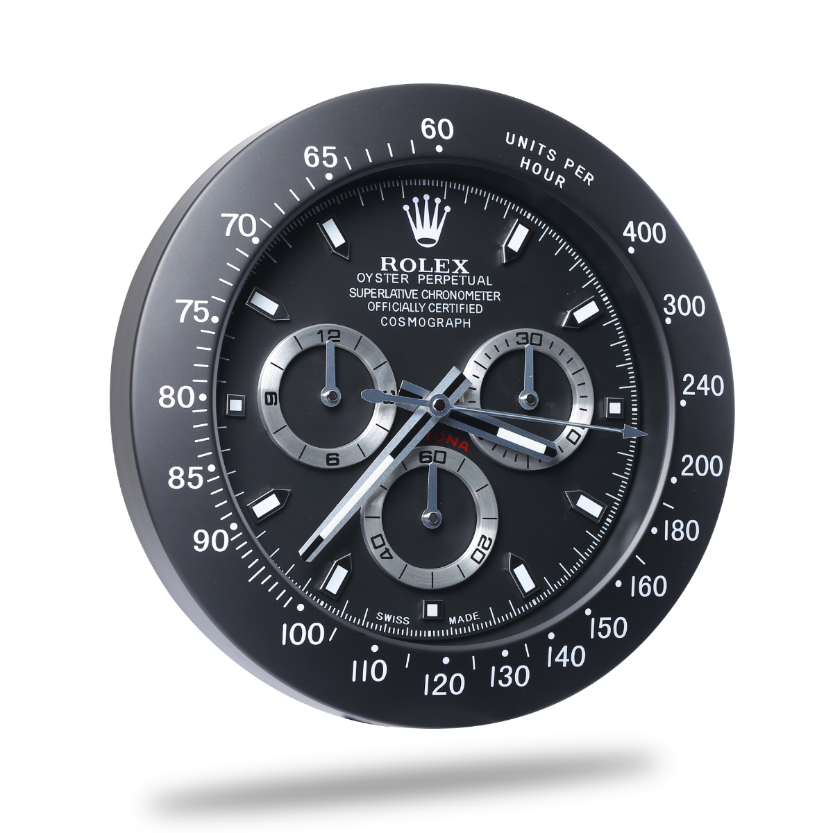 Daytona Wall Clock - All Black