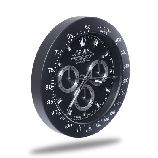 Daytona Wall Clock - All Black