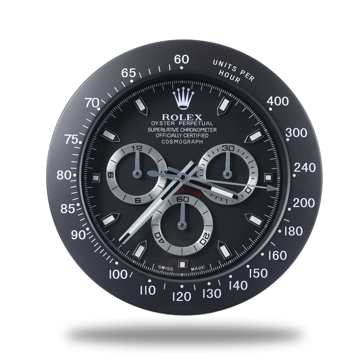 Daytona Wall Clock - All Black