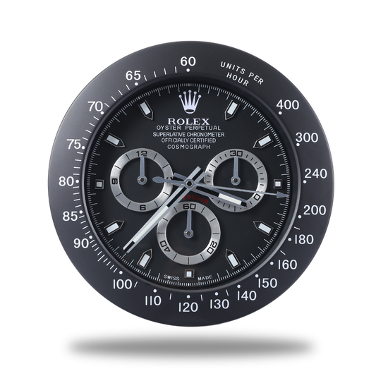 Daytona Wall Clock - All Black