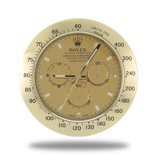 Daytona Wall Clock - All Gold