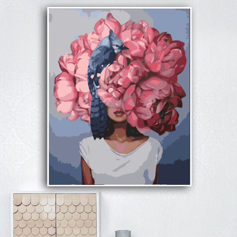 Forest Girls Flowers Canvas