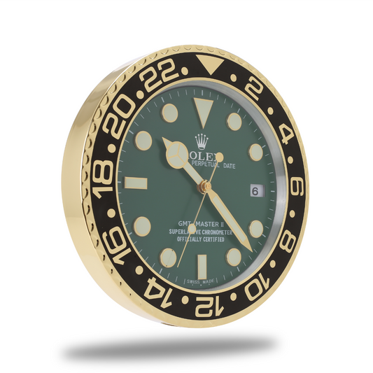 GMT-Master II Wall Clock - Gold and Green