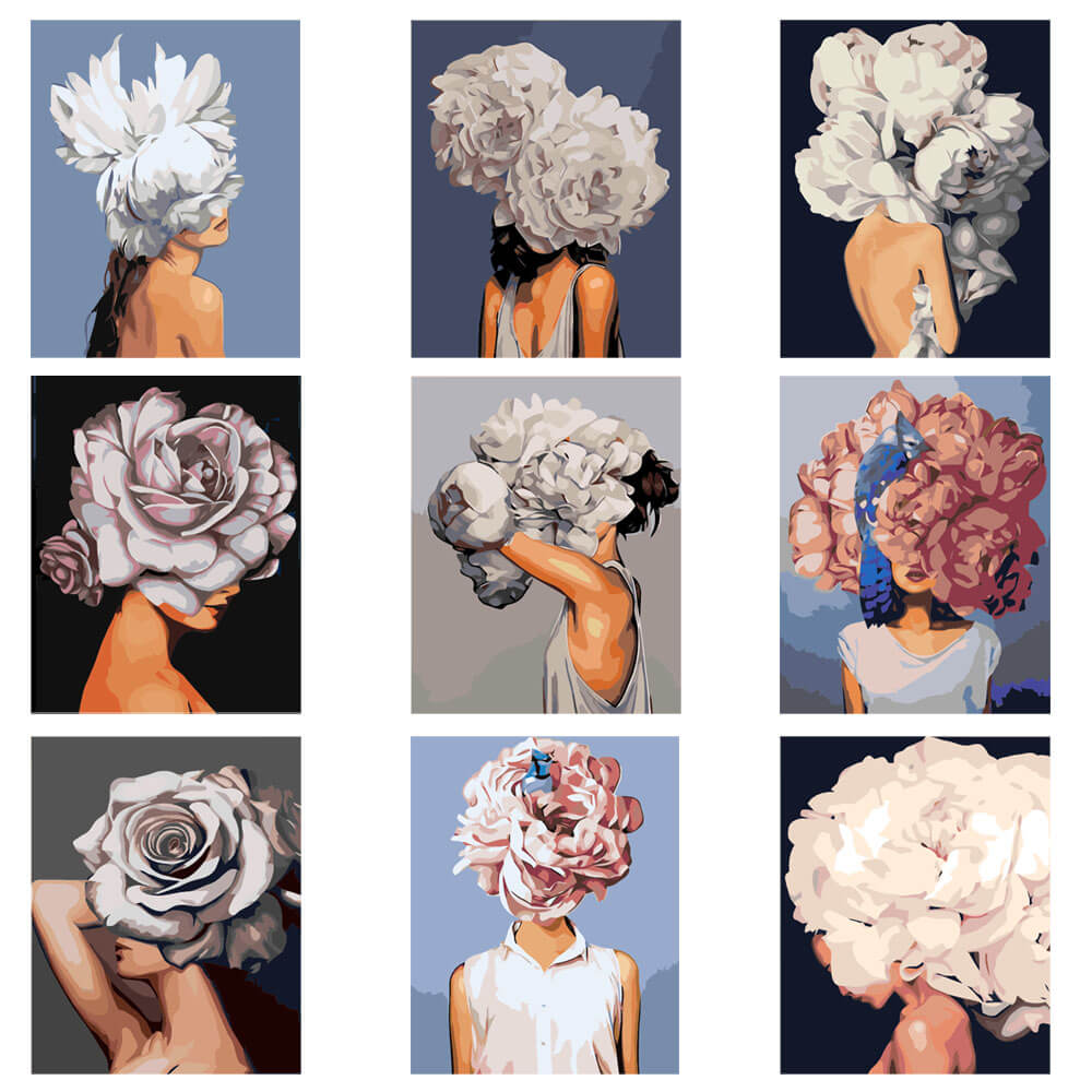 Forest Girls Flowers Canvas