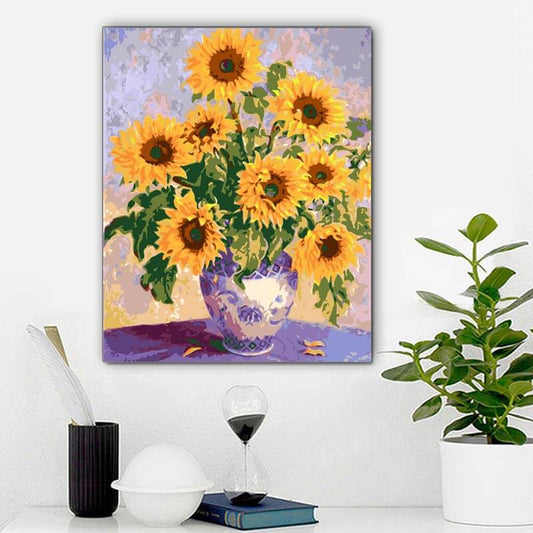 Sunflower Drawing On Canvas