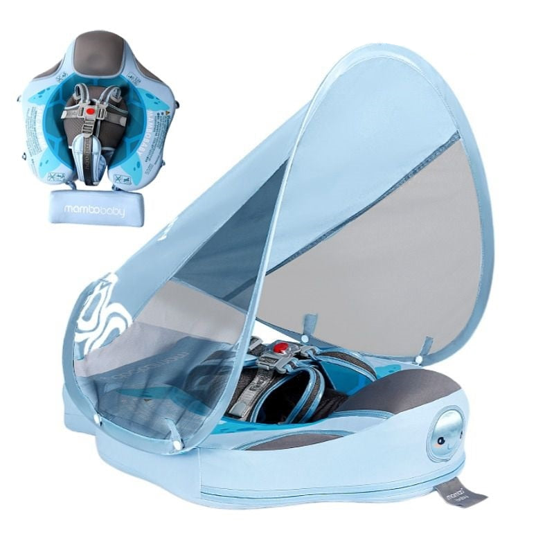 Baby Schwimmring Schwimmtrainer mit Sonnenschutz | 3-24 Monate