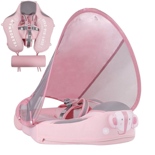 Baby Schwimmring Schwimmtrainer mit Sonnenschutz | 3-24 Monate
