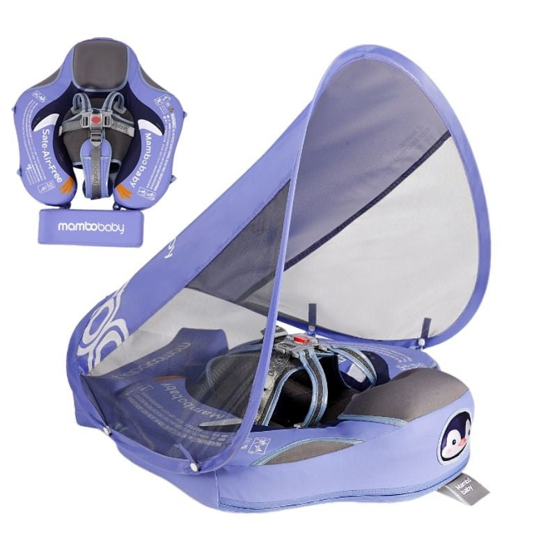 Baby Schwimmring Schwimmtrainer mit Sonnenschutz | 3-24 Monate