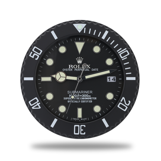 Submariner Wall Clock - All Black