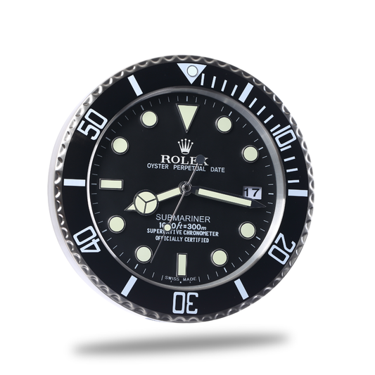 Submariner Wall Clock - Bold Black