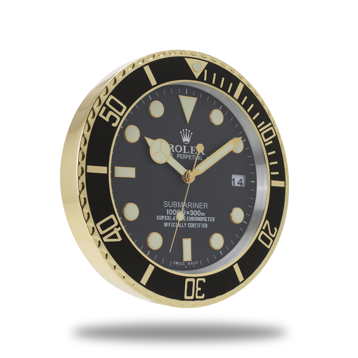 Submariner Style Wall Clock – Green & Black