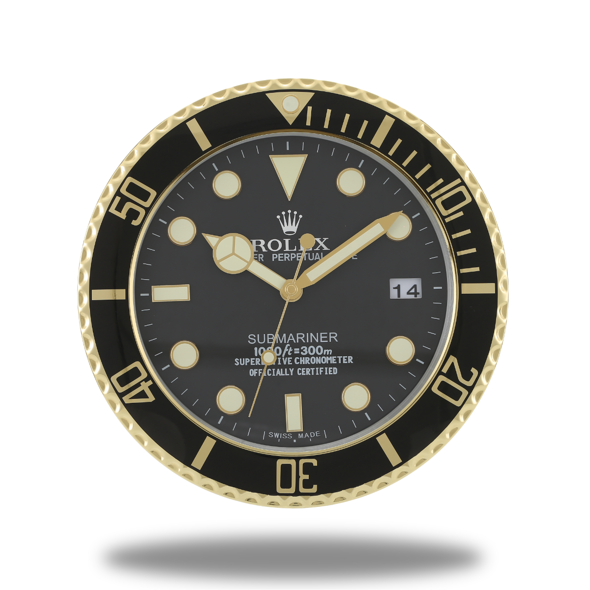 Submariner Style Wall Clock – Green & Black