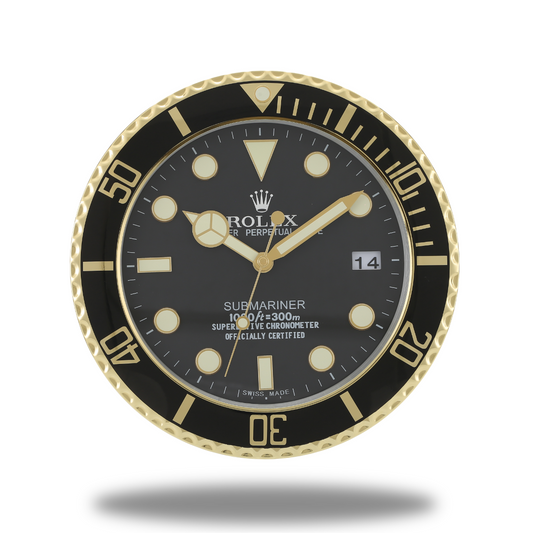 Submariner Style Wall Clock – Green & Black